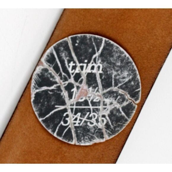 W. Kleinberg BROWN GENUINE LEATHER 1 3/8"Wd CASUAL DRESS MEN'S BELT Sz 36 (F6 - Picture 9 of 15